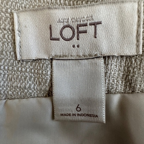 Ann Taylor LOFT Women 6 Beige/Black Color Block A-line Lined Mini Straight Skirt - Picture 3 of 12